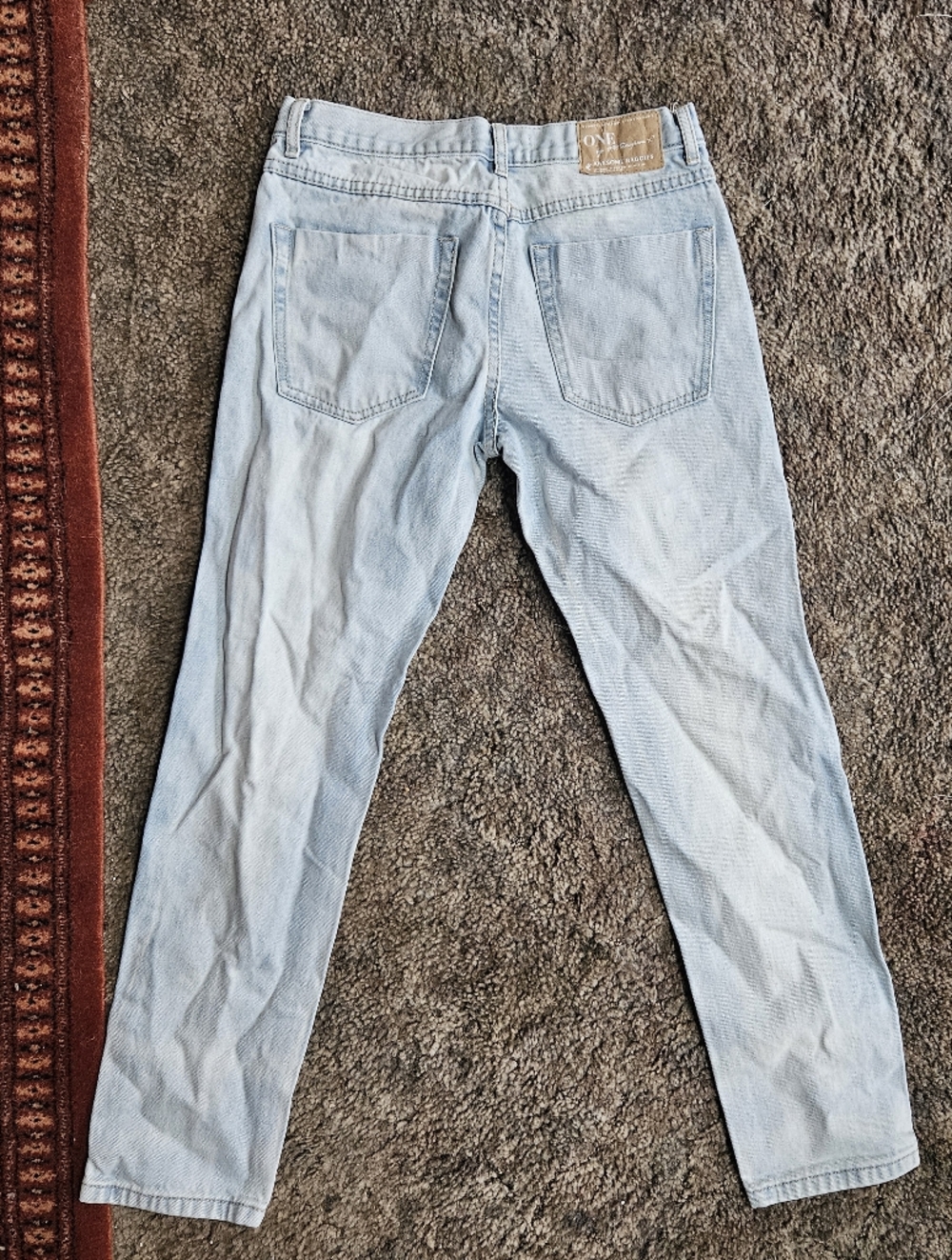 One Teaspoon Light Blue Distressed Women's Jeans - Picture 3 of 3